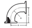 Picture of 90 DEGREE ELBOW  CLAMP  T316L 3A