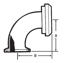 Picture of 90 DEGREE RED ELBOW CLAMP X BEVEL SEAT 304