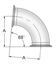 Picture of 88 DEG ELBOW CLAMP T316L 20RA ID/32 RA OD SF1