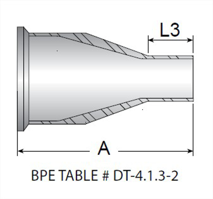 Picture of SHORT CONCENTRIC REDUCER CLAMPXWELD T316L 15RAEP ID/32RASF4